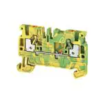 Weidmuller PE terminal, push in, green/yellow, 55 x 5.1mm