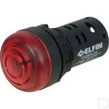 Elfin Buzzer with flashing led beacon, 24VAC/DC