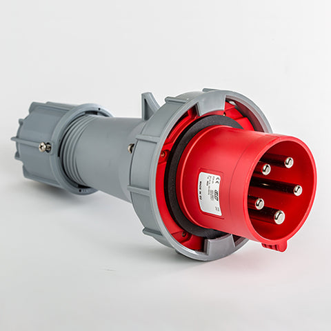 IDE Wander plug, red, 3P+N+E, 63A, 240/415V, IP67
