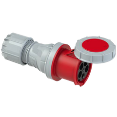 IDE Wander socket, red, 3P+N+E, 125A, 200/346-240/415, IP67