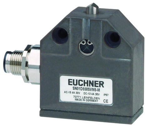 Euchner SN01D558SVM5-M Single limit switch, chisel plunger, M12