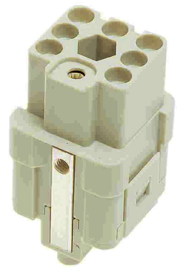 Harting Han Q Insert, crimp, 7 contacts, female, 10A Harting