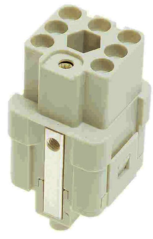 Harting Han Q Insert, crimp, 7 contacts, female, 10A Harting