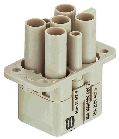 Harting Insert, crimp, female, pebble grey, 40A Harting