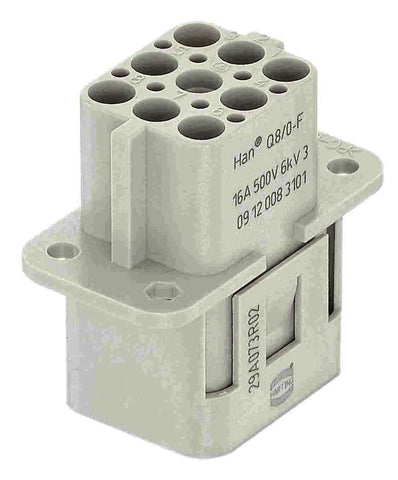 Harting Insert, crimp, female without contacts, 16A Harting