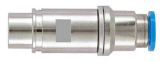 Harting Pneumatic contact, female + valve, brass, straight Harting