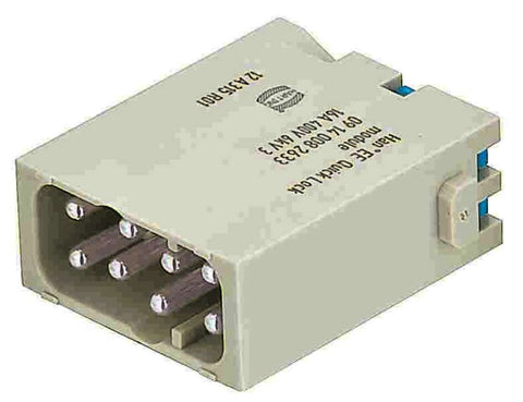 Harting Quick-lock module, male, 8 contacts, c/s 0.5 -2.5mm² Harting