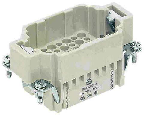 Harting Insert, crimp, male, size 10B, c/s 0.14 - 2.5mm² Harting