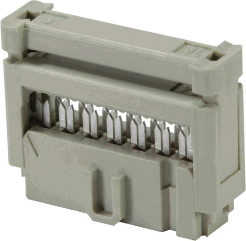 Harting Connector, female, grey, 10 contacts, 2.5A Harting