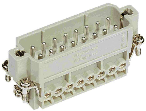 Harting Insert, screw, male, size 16A, c/s 0.75 - 2.5mm² Harting
