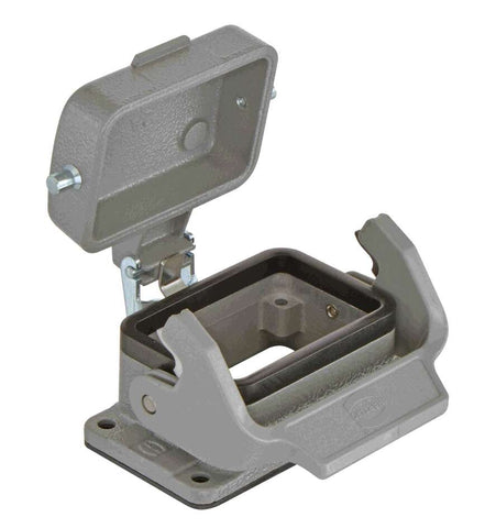 Harting Bulkhead housing with metal cover, size 6B Harting