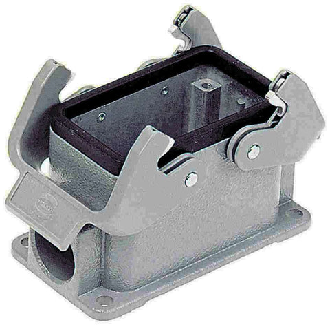 Harting Surface mounted housing, double locking, side entry, 10B Harting