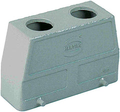 Harting Hood, double locking, top entry, 2x PG29, size 24B Harting