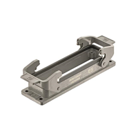 Harting Bulkhead housing, Double locking, dust grey, size L32 B