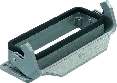 Harting Hood, bulkhead, single locking lever, die cast, 24B, grey Harting