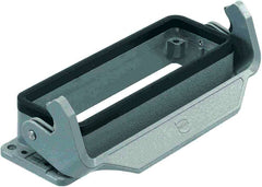 Harting Hood, bulkhead, single locking lever, die cast, 24B, grey Harting