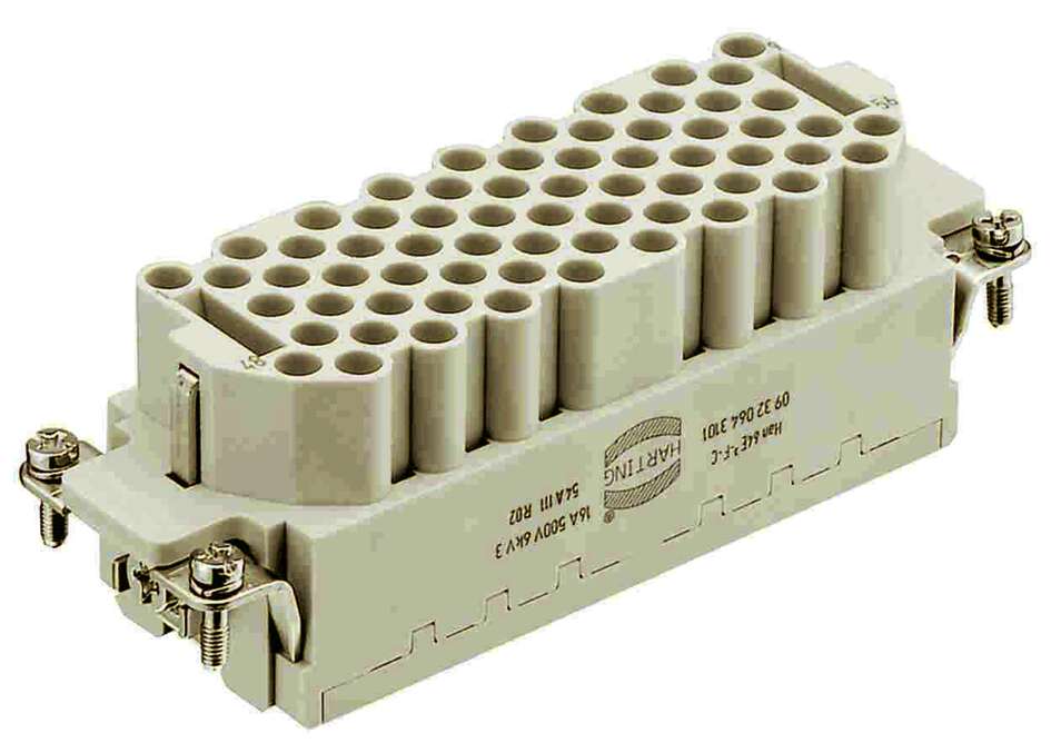Harting Insert, crimp, female, size 24B, c/s 0.14 - 4mm² Harting