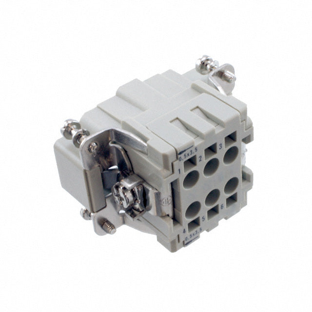 Harting Insert, cage-clamp, male, size 6B, c/s 0.14 - 2.5mm² Harting