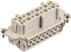 Harting Han E Insert, 16P+E, female, 16 cont, 0.75 - 2.5mm² Harting