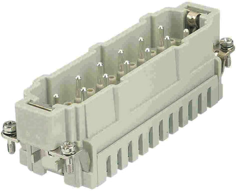 Harting Insert, cage-clamp, male, size 24B, c/s 0.14 - 2.5mm² Harting