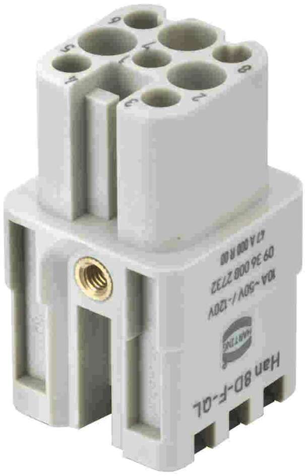 Harting Insert, quick Lock, female, c/s 0.25 - 1.5mm² Harting