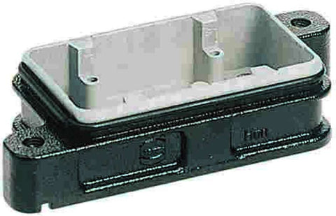 Harting Bulkhead mounted housing, aluminium die-cast, size 6B Harting