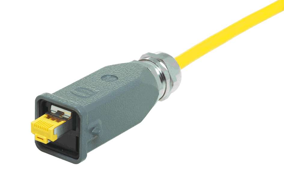 Harting RJ45 Cat6 Plug, 8 contacts, straight, size 3A Harting