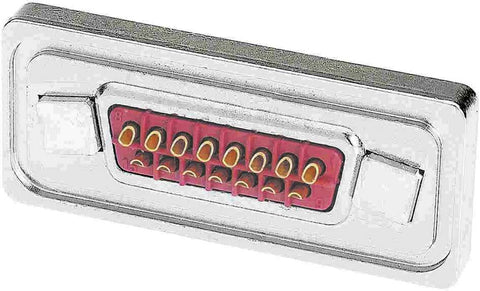 Harting Connector, rear metal mounting plate, female, D-sub 5 Harting