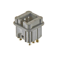 Harting Insert, screw, male, black, size 3A, c/s 1.5mm² Harting