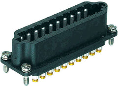Harting Insert, screw, male, black, size 16A, c/s 1.5mm² Harting
