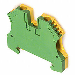 Weidmuller PE terminal, screw, green/yellow, c/s 6mm²