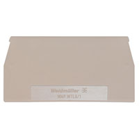 Weidmuller End plate, dark beige, 34.5x65x1.5mm