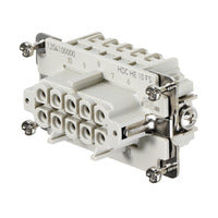 Weidmuller HDC insert, female, 10-pole, size 4, 500V, 16A