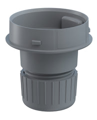 Werma Mini adapter for 15mm tube-mounting, grey, 62 x 60mm
