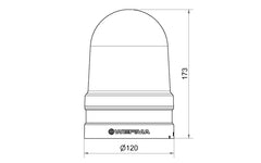 Werma Maxi Twinlight LED beacon, red, 12/24VAC/DC