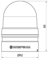 Werma Mini Tricolour, 3 colours, 24VAC/DC, 62 x 85mm