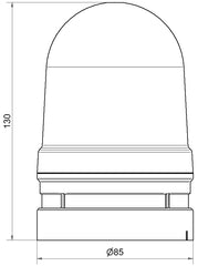 Werma Midi Twinlight combi, red, 12/24VAC/DC, 85 x 130mm