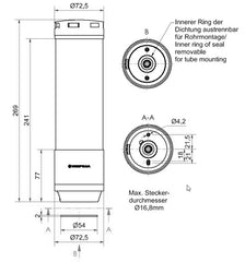 Werma eSIGN Modular signal tower + siren, 9 segments