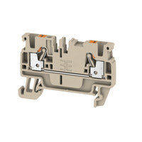 Weidmuller terminal, push in, d/beige, 55 x 5.1mm