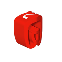 Weidmuller Cable marker, marked '2', red, 3 x 3.4mm