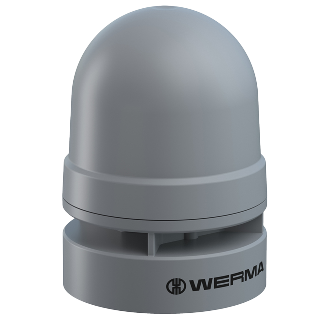 Werma Mini multi-tone sounder, contin/pulse, grey, 24VAC/DC