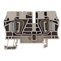 Weidmuller Tension-clamp terminal, dark beige, 41A, 6mm² Weidmuller