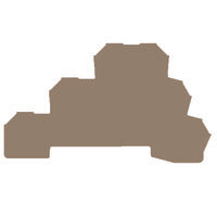 Weidmuller End plate, dark beige, 47.15 x 82.16 x 1.5mm