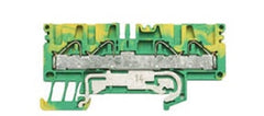 Weidmuller Feed-through terminal, gr/yell, 38 x 80 x 5.1mm