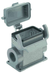 Harting Han B Housing, s/mount, single locking, high cons, side entry, 2xM20 Harting