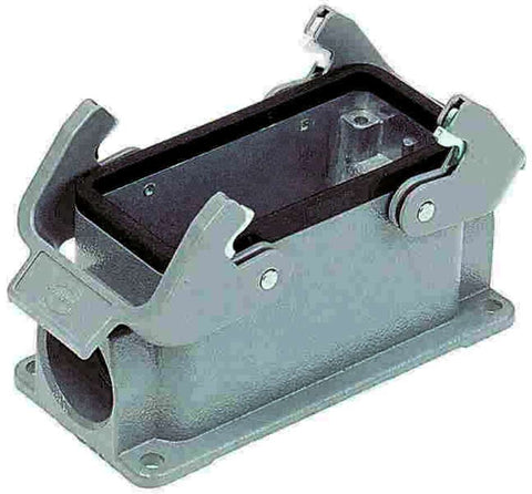 Harting Surface mounted housing, double locking, side entry, 2x M20 Harting