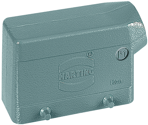 Harting Hood, side entry, M25, double locking, size 16B Harting