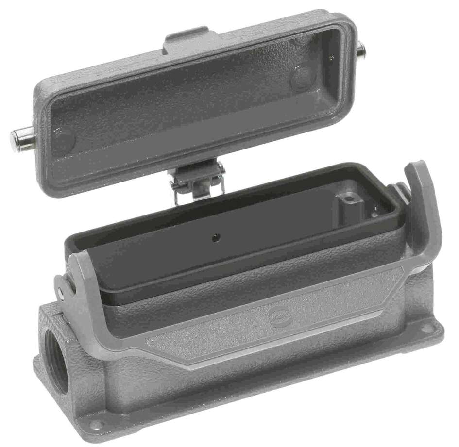 Harting Surface housing, single locking, side entry, 2x M25, size 24B Harting
