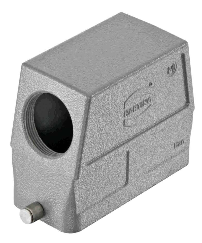 Harting Surface housing, single locking, side entry, 2x M32 Harting