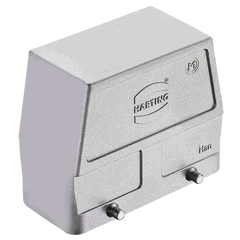 Harting Hood, double locking, side entry, M32, size 16B Harting